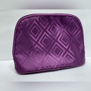 Estee Lauder Purple Diamond-Pattern Cosmetic Bag